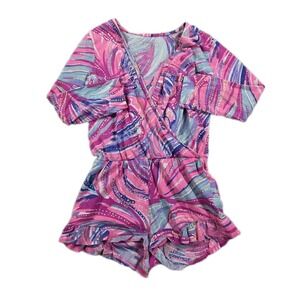 Lilly‎ Pulitzer Romper Girls Large 8-10 Long Sleeve V Neck